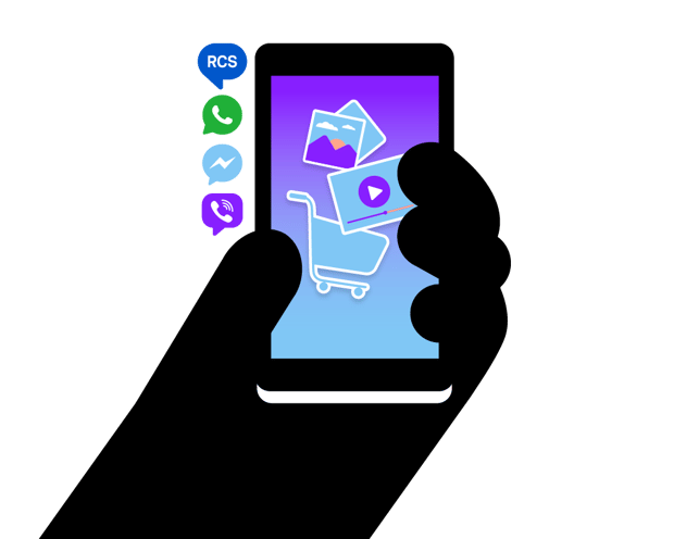 RCS image showasing icon on mobile device